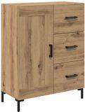 vidaXL Dressoir artisanaal eikenkleurig 69.5 x 34 x 90 cm Bewerkt hout