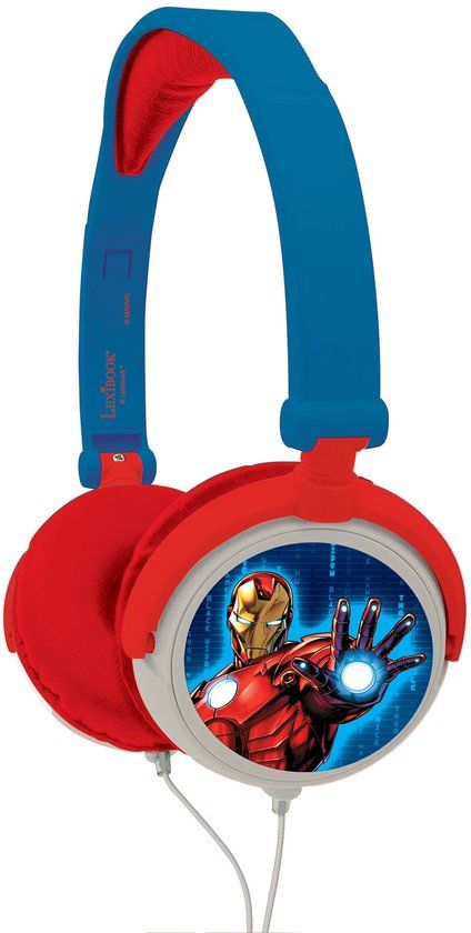 Lexibook Avengers Stereo Bedrade Opvouwbare Koptelefoon met veilige volumebeperking Blauw