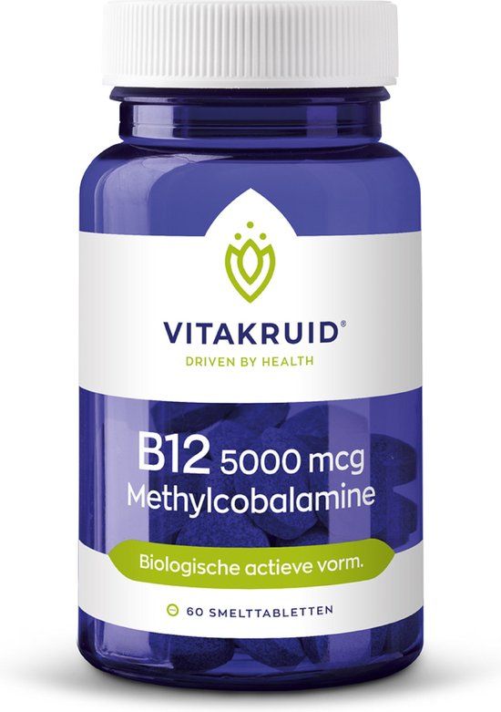 Vitakruid B12 Methylcobalamine 5000 mcg Smeltabletten - 60 stuks