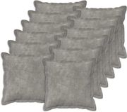 vidaXL - Kussensloop - 12 stuks - Katoensatijn - Lichtgrijs - 45 x 45 cm