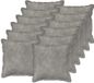 vidaXL - Kussensloop - 12 stuks - Katoensatijn - Lichtgrijs - 45 x 45 cm