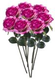 Emerald Kunstbloemen roos - 8x - fuchsia - 45 cm