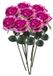Emerald Kunstbloemen roos - 8x - fuchsia - 45 cm