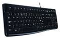 Logitech K120 draadloos toetsenbord Windows | USB-toetsenbord, stille toetsen, standaardformaat, spatwaterdicht, gebogen balk, Zwitserse QWERTZ - zwart