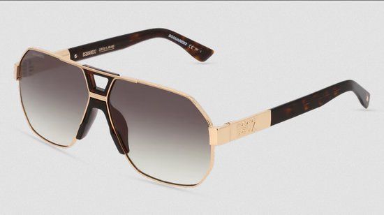 Dsquared2 zonnebril D2 0028/S 06J/9K black/ Gold - Heren