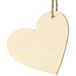 PartyDeco cadeaulabels houten hartje - set 10x stuks - bruin - 6 x 5 cm - naam tags
