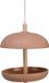 Decoris Vogel voedersilo hangend - bamboe hout - terra bruin - 21 x 25 cm
