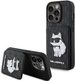 Karl Lagerfeld - Saffiano Serie - Coque rigide pour iPhone 15 Pro Max - Noir