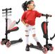 Hurtle Kinderstep - 3 Lichtgevende LED Wielen - Opvouwbare Scooter met Verstelbare Hoogte, Antislip Platform - Zwart