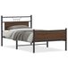 vidaXL Bedframe zonder matras, bewerkt hout, bruin eikenkleur, 100x200 cm