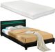 Corium LED-Ledikant Parijs incl. matras en bedbodem 140x200 zwart