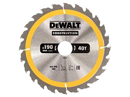 DeWalt DT1945 Cirkelzaagblad - 190 x 30 x 40T - Hout en Non-ferro metaal