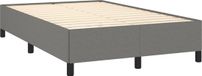 vidaXL Cadre de lit - Tissu - Gris foncé - 120x190 cm