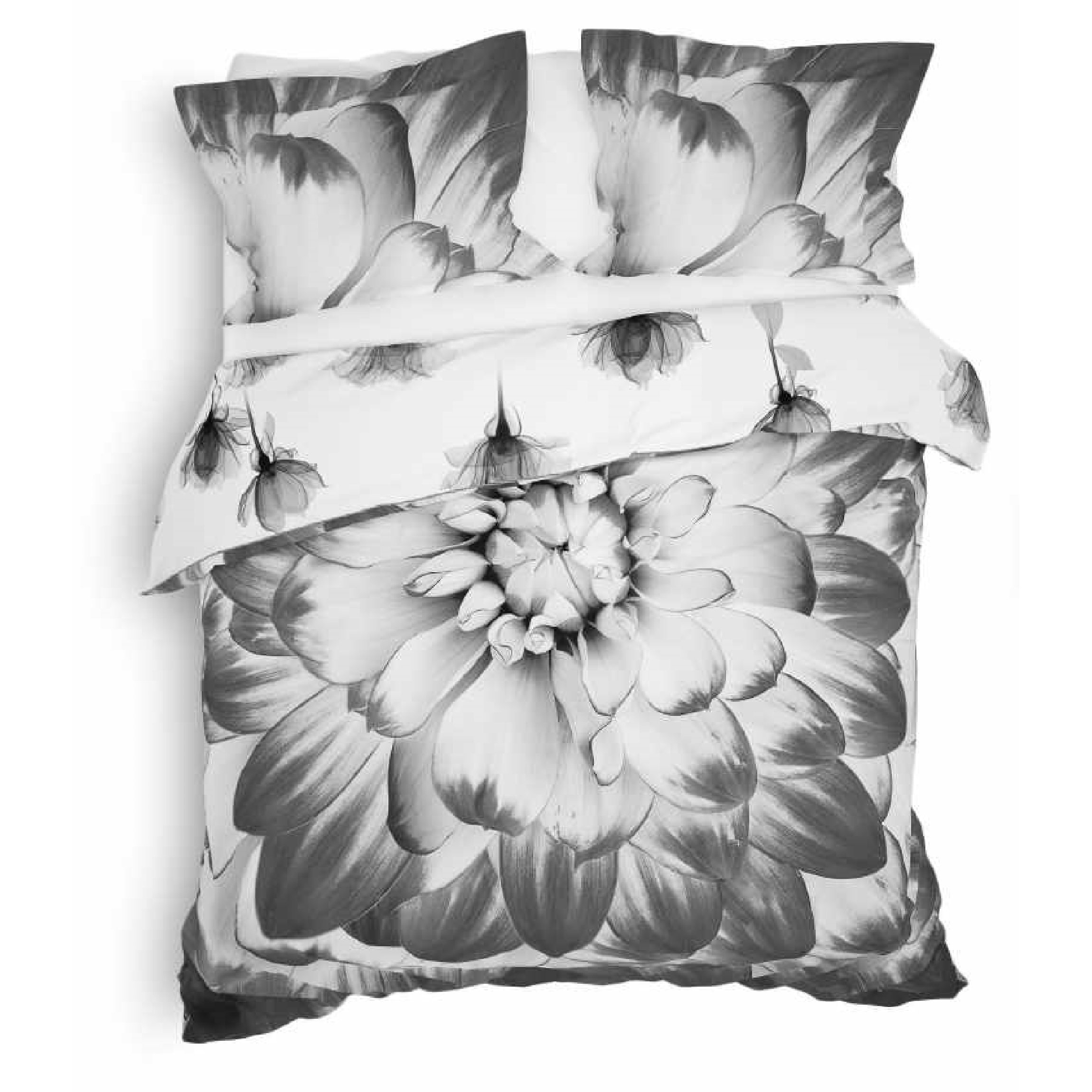 Heckett & Lane Rosati Dekbedovertrek - Lits-jumeaux 240x200/220 cm - Black/White