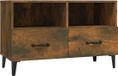 vidaXL meuble TV 80x36x50 cm bois de manguier teinté chêne fumé