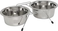 Nobby rvs standaard dubbel eetbak 13 cm