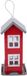 Relaxdays Vogelvoederhuisje - 26x12x12 cm - metaal - rood