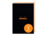 RHODIA 182019Amzc - Set van 3 Geniete Notitieblokken N°18 Zwart/Oranje/Wit - A4 - Kleine Ruitjes - 80 Afscheurbare Vellen - Clairefontaine Wit Papier 80 g/m² - Soepele en Stevige Omslag