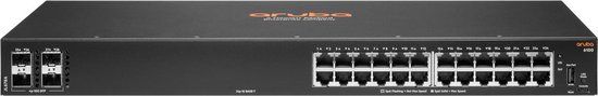 HPE Aruba 6100 24G 4SFP+ Managed L3 Switch - Black