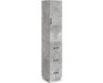 vidaXL Kast - Set - 2 st - 33 x 34,5 x 87 cm - Bewerkt hout - Betongrijs