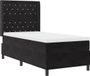 vidaXL Lit à sommier tapissier avec matelas, noir, 90 x 190 cm, velours