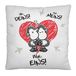 Sheepworld Pluche kussen met motief "Wir eins", sierkussen, 25 cm x 25 cm, 100% polyester, cadeau, Valentijnsdag, decoratieartikel