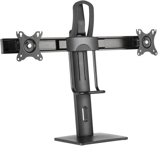 My Wall bureaustandaard voor 2 monitoren tot 27 inch - zwart