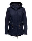 ONLY Onllorca Canvas Parka Dames Blauw Grafiet Maat M