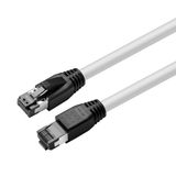 Microconnect MC-SFTP8005W netwerkkabel Wit 0,5 m Cat8.1 S/FTP