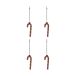 House Doctor Boule de Noël Stick lot de 4 Rouge poussiéreux
