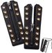 Merkloos Pack of 2 Zip Leather Inserts for Lace-up Boots, Lace-Up Zip Closure and Black Eyelets, Size 16 x 5 cm for Trainers Without Lacing, Antique Bronze, Noir, Noir