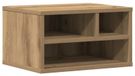 Chêne Support d'imprimante - Fait main - 40×32×22,5 cm - Fibre de bois - Design moderne - Espace de rangement pratique - Capacité de charge de 60 kg