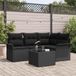 Prolenta Maison Exclusive - Ensemble de canapé de jardin avec coussin 5 pcs Noir polyrotin