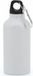 Bellatio Design Makito Western Europe Aluminium waterfles/drinkfles - met schroefdop en karabijnhaak - wit - 400 ml - Sportfles - Bidon