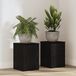 vidaXL Plantenstandaard 2 stuks Zwart eiken 25 x 25 x 35 cm Bewerkt hout