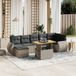 Maison Exclusive - Ensemble de jardin, 8 pièces, avec coussins, gris, en polyrotin