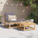 Maison Exclusive - Ensemble de salon 3 pièces pour jardin avec coussins, en bois d'acacia massif