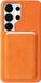Rosso Avanti Hoesje Geschikt voor Samsung Galaxy S26 Ultra met Magnetische Kaarthouder | Compatibel met MagSafe / Qi2 | Echt Italiaans Alcantara | Back Cover en Wallet | Oranje