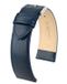 HIRSCH Osiris Horlogebandje - Cow boxleer, 18 mm Breedte bevestiging, glanzend blauw
