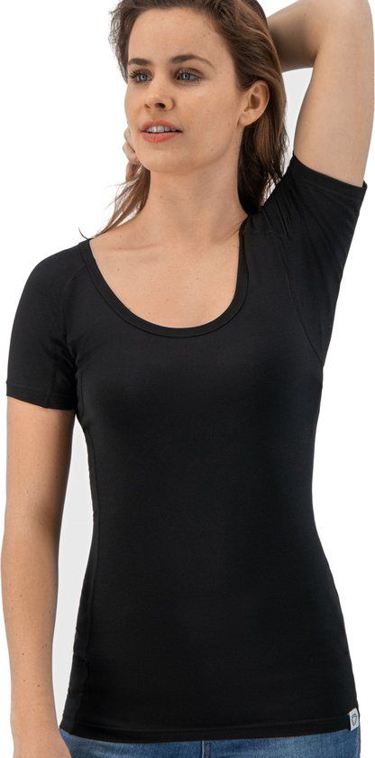 Fibershirts Anti Zweet Shirt - Dames - Zwart - Maat L