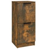 vidaXL Dressoir - 30x30x70 cm - bois traité - couleur chêne fumé