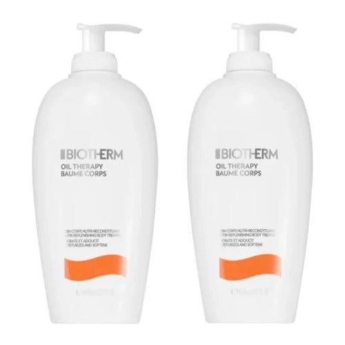 Biotherm Duo Oil Therapy Baume Corps Nutri-replenishing Body Treatment - Sada Vyživujících Tělových Mlék Pro Suchou Pokožku 400ml