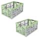 keeeper Vouwkratten ben, robuust en professioneel, met zacht aanvoelende handgrepen, 45 l, groen (Eco Grass Green), 2 stuks