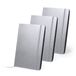 Merkloos Luxe pocket schrift harde kaft - 21 x 15 cm - Zilver - 80 blanco pagina's