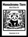 Monochrome Tiere Malbuch