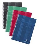 Clairefontaine ringband notitieboek, A4, gelinieerd, 90 pagina's, 4 stuks