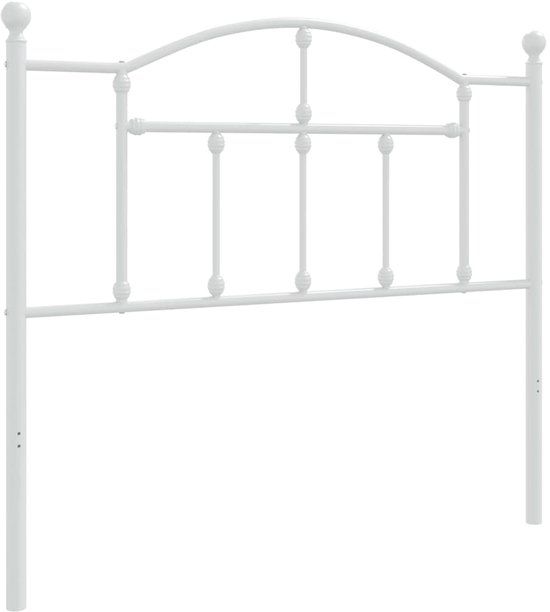 vidaXL Hoofdbord Metaal Wit 100 cm