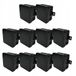 EDO 10 stuks aftakdozen, IP54, luchtdicht, 100 x 100 x 41 mm, zwart, 12 ingangen, flexibel en halogeenvrij, aansluitdozen met uitgangen en clipsluiting binnen/buiten