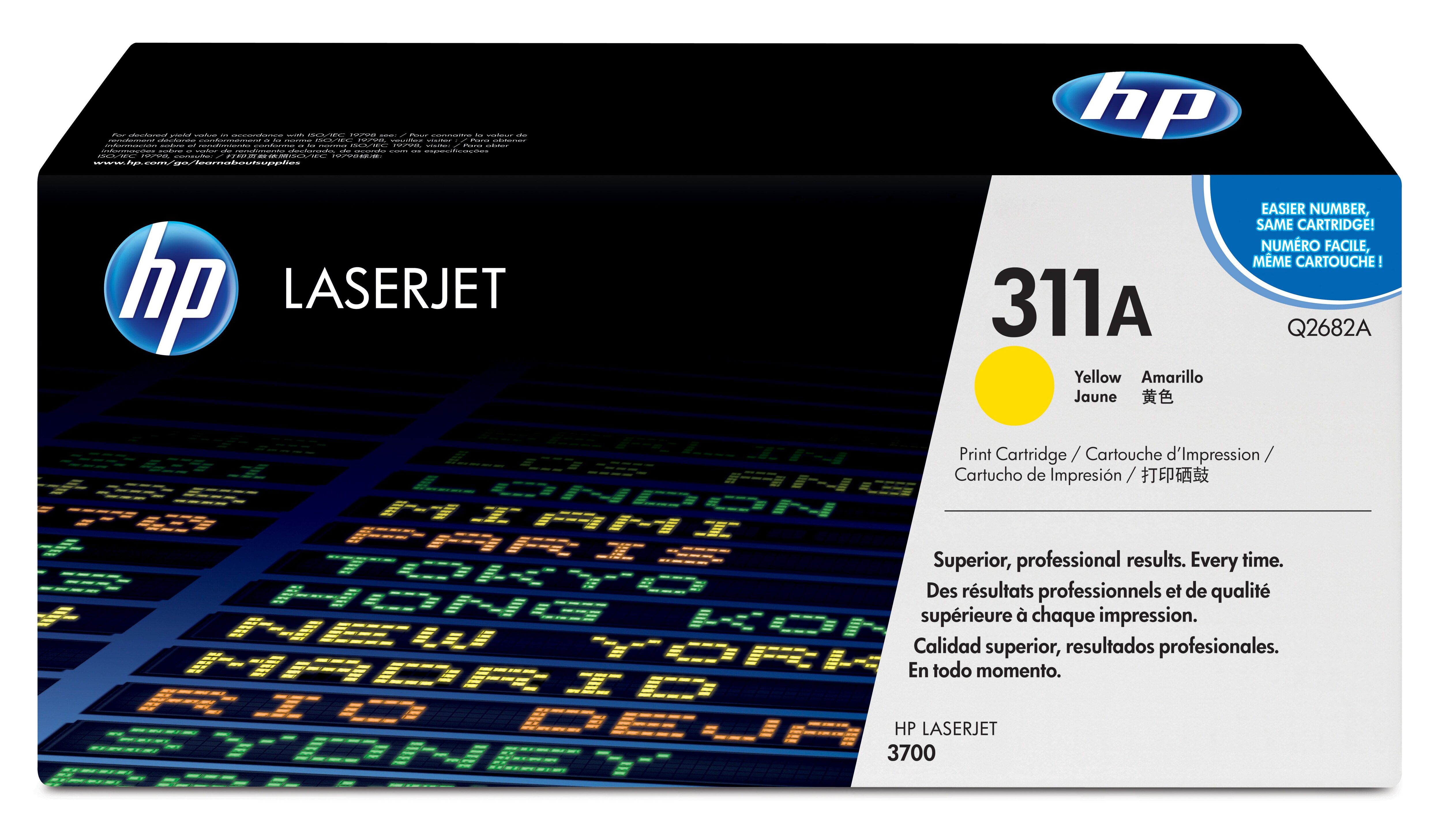 HP 311A Yellow Original LaserJet Toner Cartridge - Q2682A