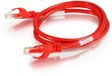 CablesToGo C2G 25ft Cat6 550MHz Snagless Crossover Cable Rood